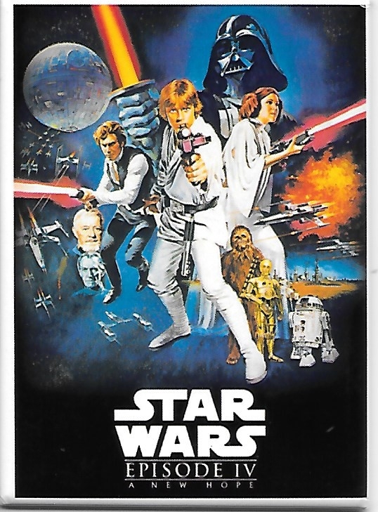 The official Star Wars Episode IV A New Hope poster.